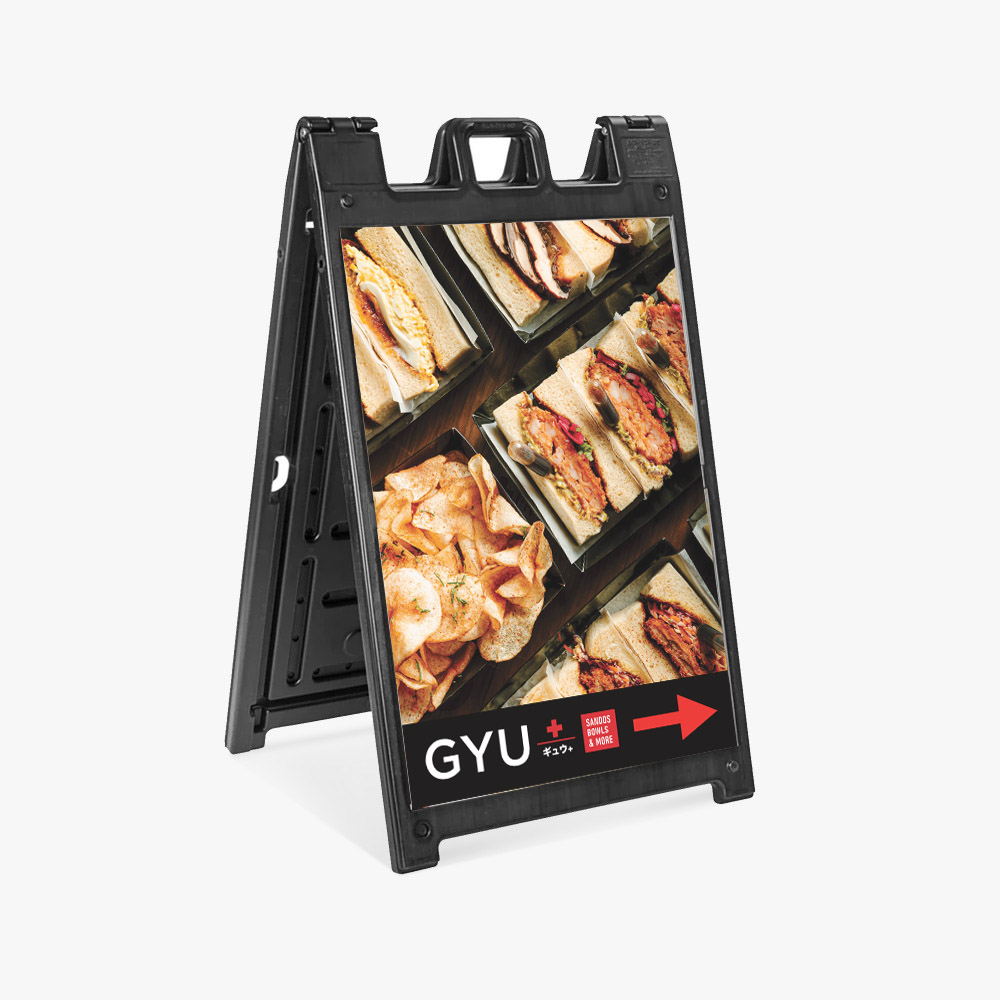 Black Deluxe A-Frame Sidewalk Sign Las Vegas