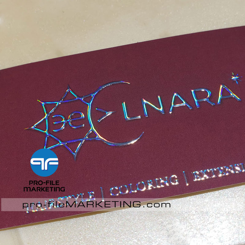 Raised Foil Business Cards (100, Front Only, Silver)